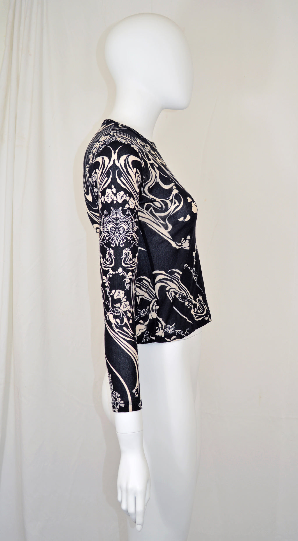 Issey Miyake SS 2004 Mesh Cyber Print Top