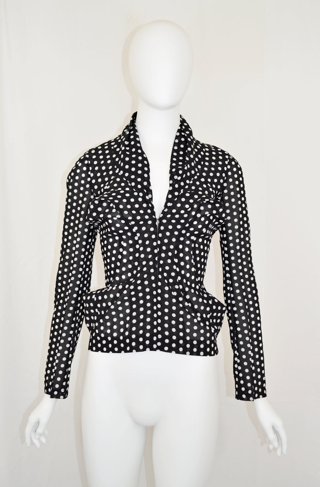 Junya Watanabe SS 2004 Polka Dot Contour Blouse