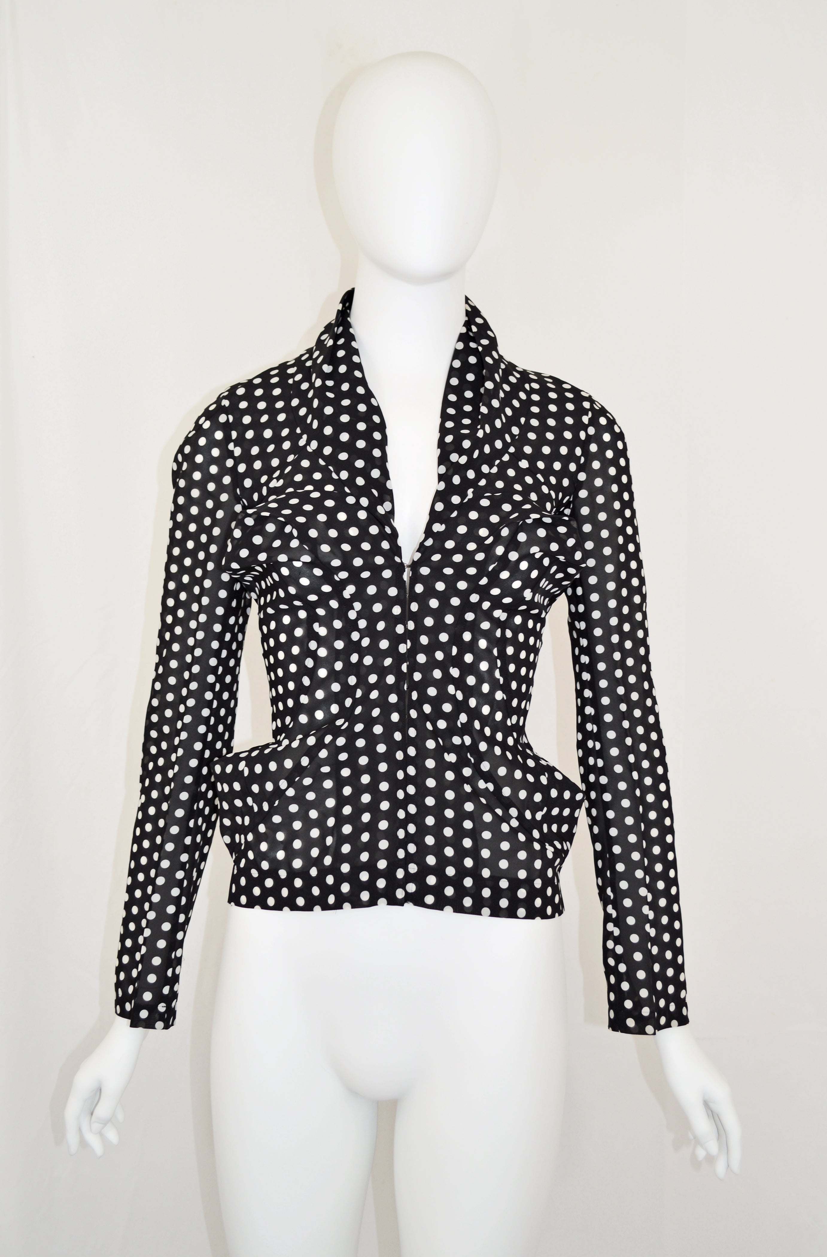 Junya Watanabe SS 2004 Polka Dot Contour Blouse