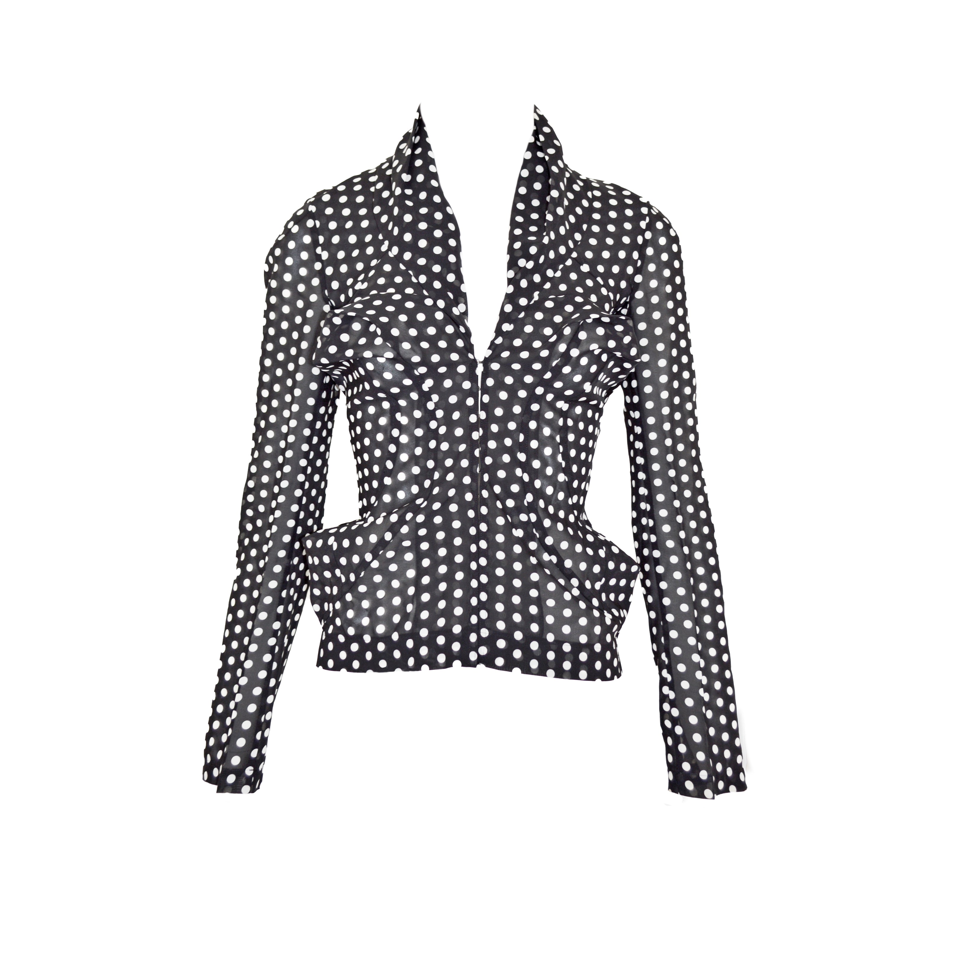 Junya Watanabe SS 2004 Polka Dot Contour Blouse