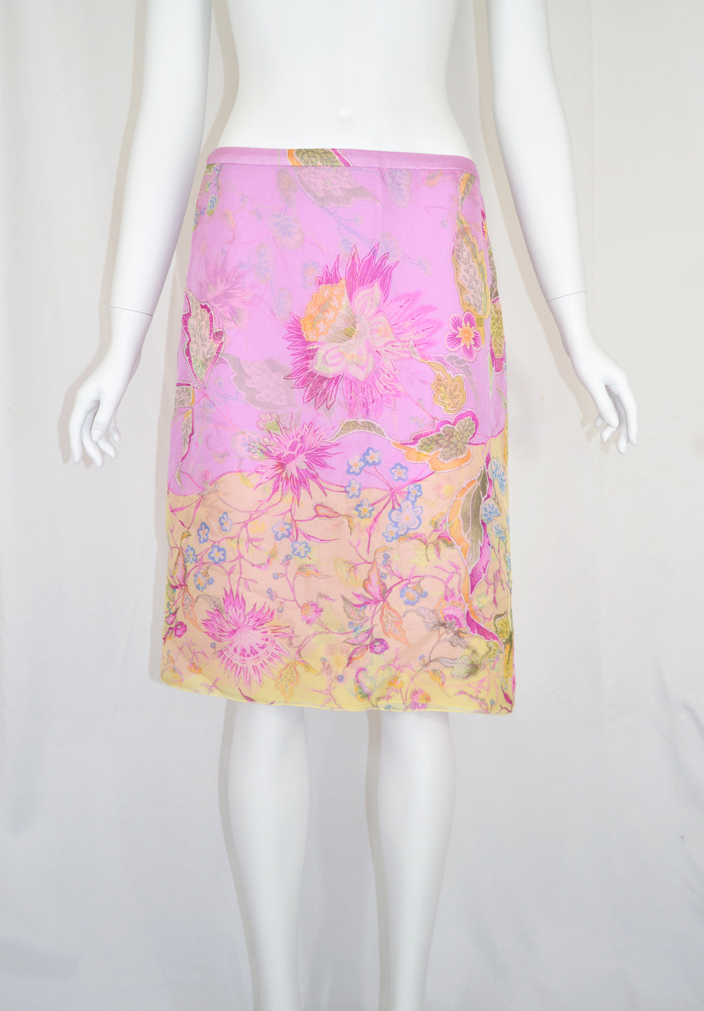 Valentino SS 2004 Silk Skirt