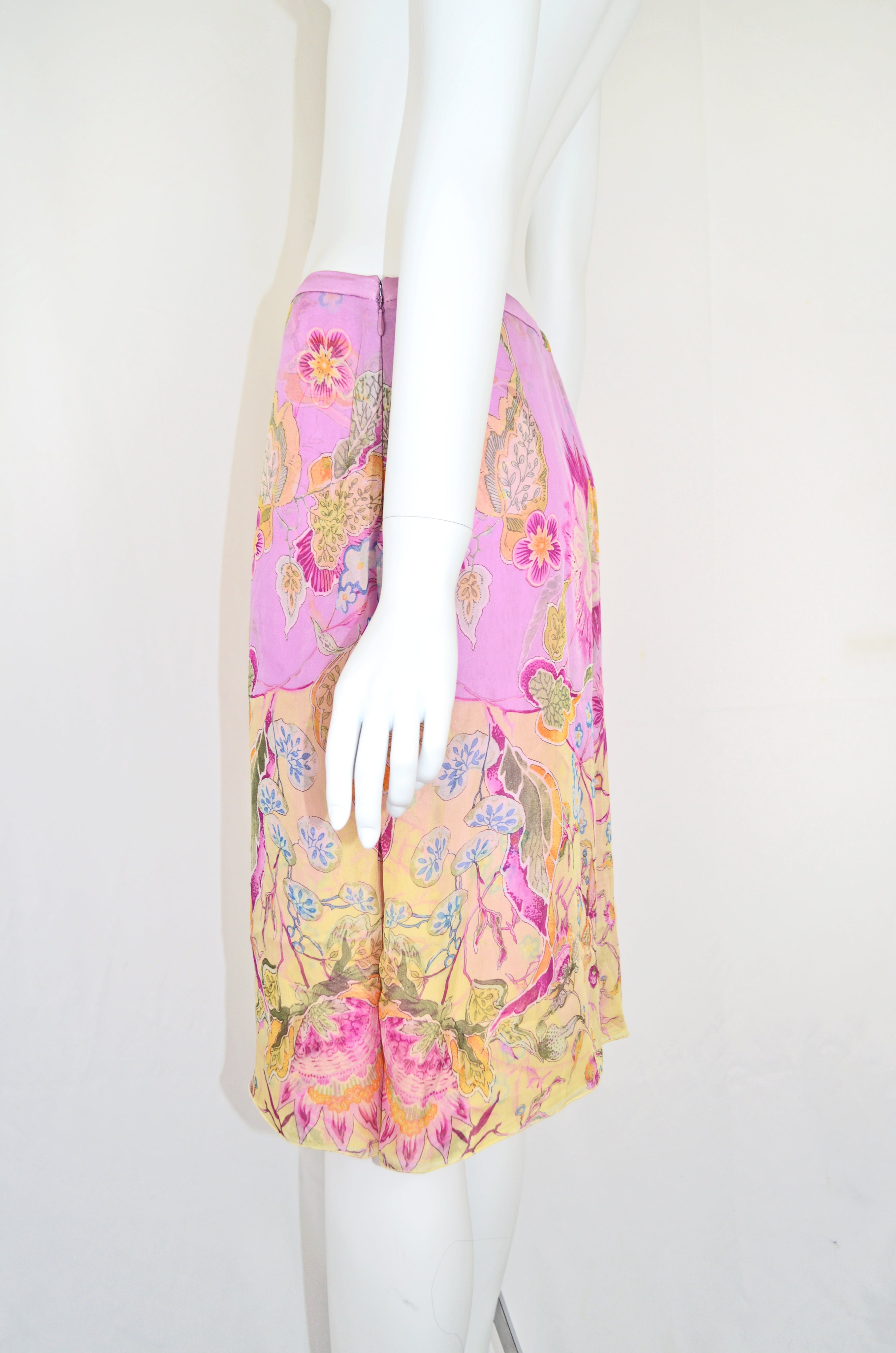 Valentino SS 2004 Silk Skirt