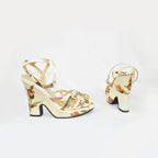 Dolce & Gabbana 1997 Satin Floral Heels