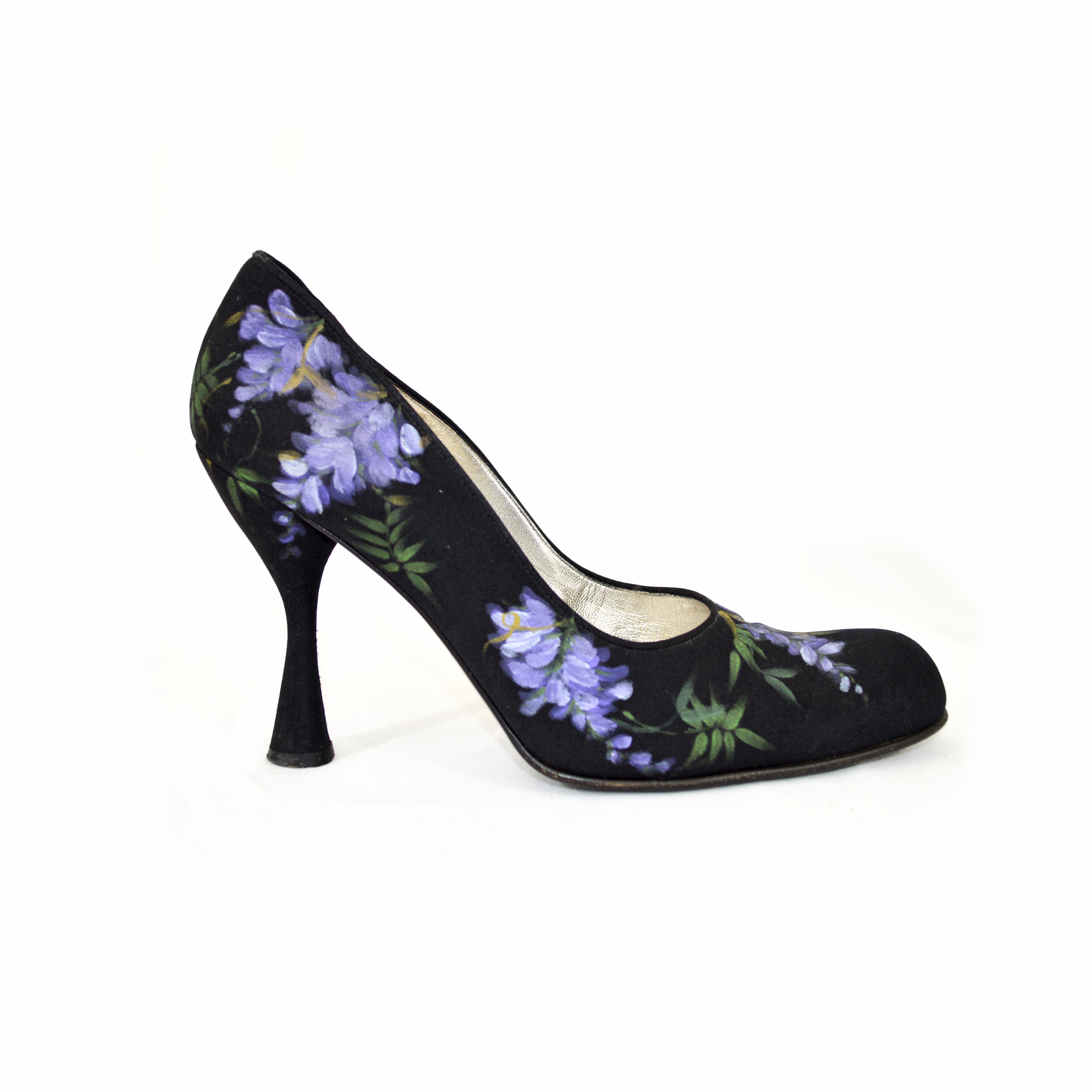 Dolce & Gabbana 1998 Painted Floral Heels