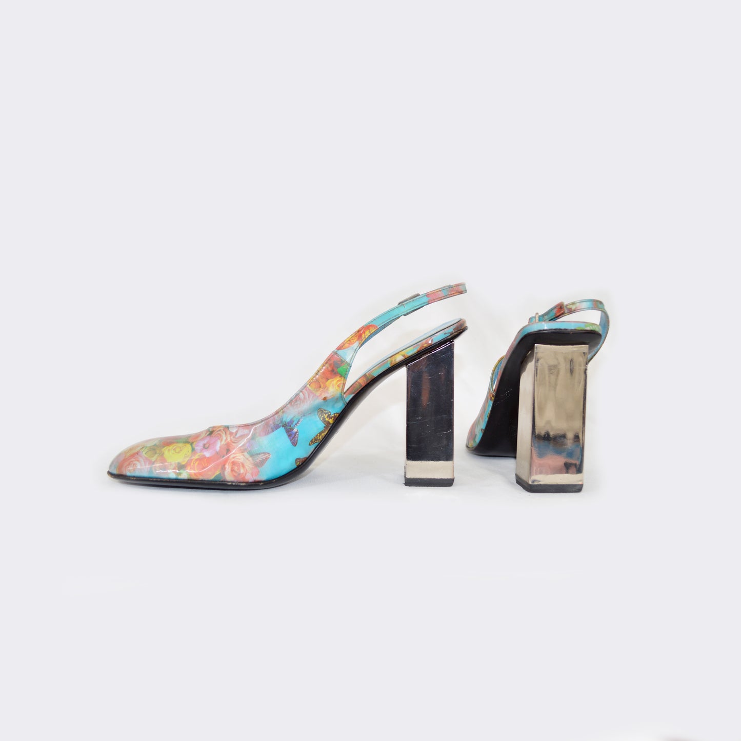 Dolce & Gabbana 1999 Rose Lenticular Heels