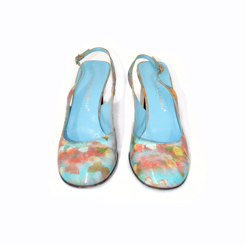 Dolce & Gabbana 1999 Rose Lenticular Heels