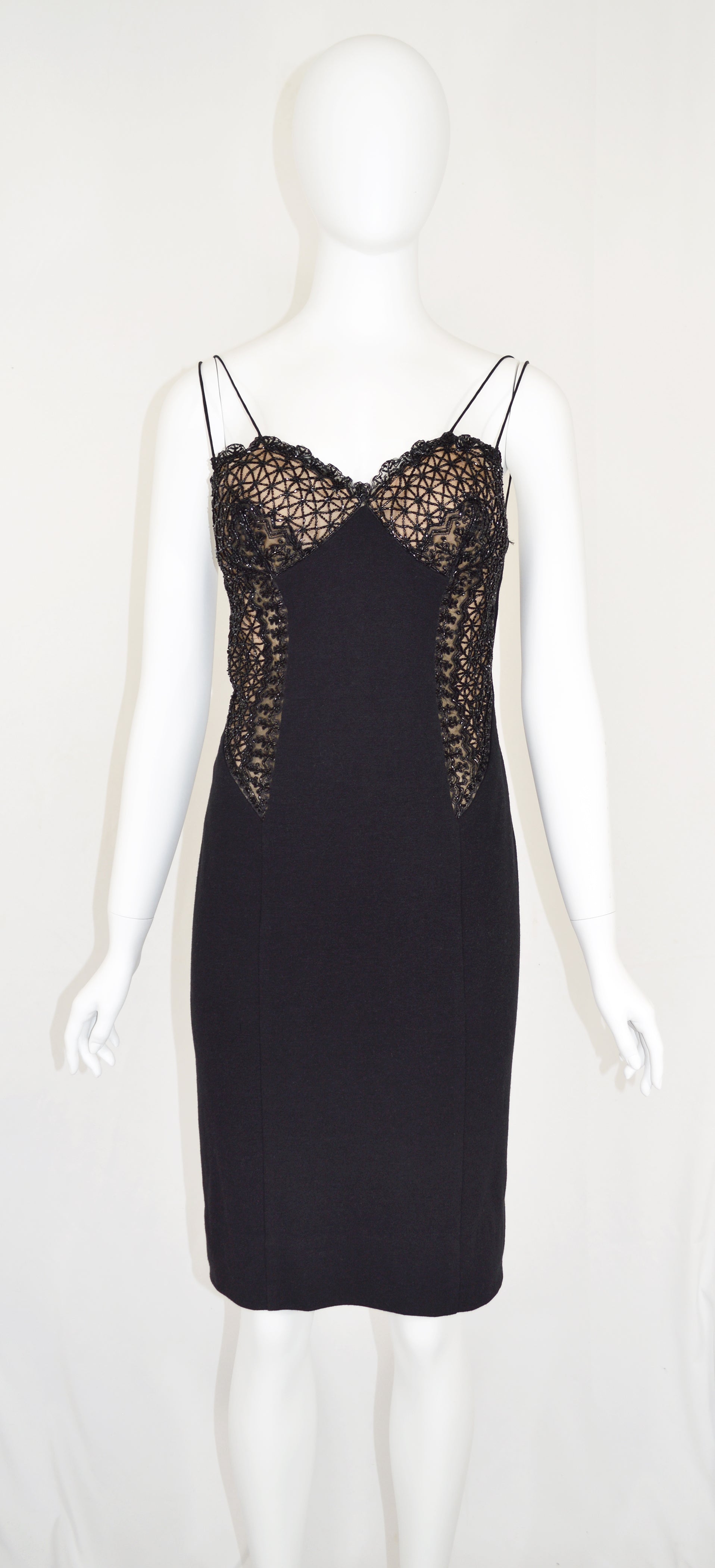 Valentino Boutique FW 1998 Bead Embellished Dress