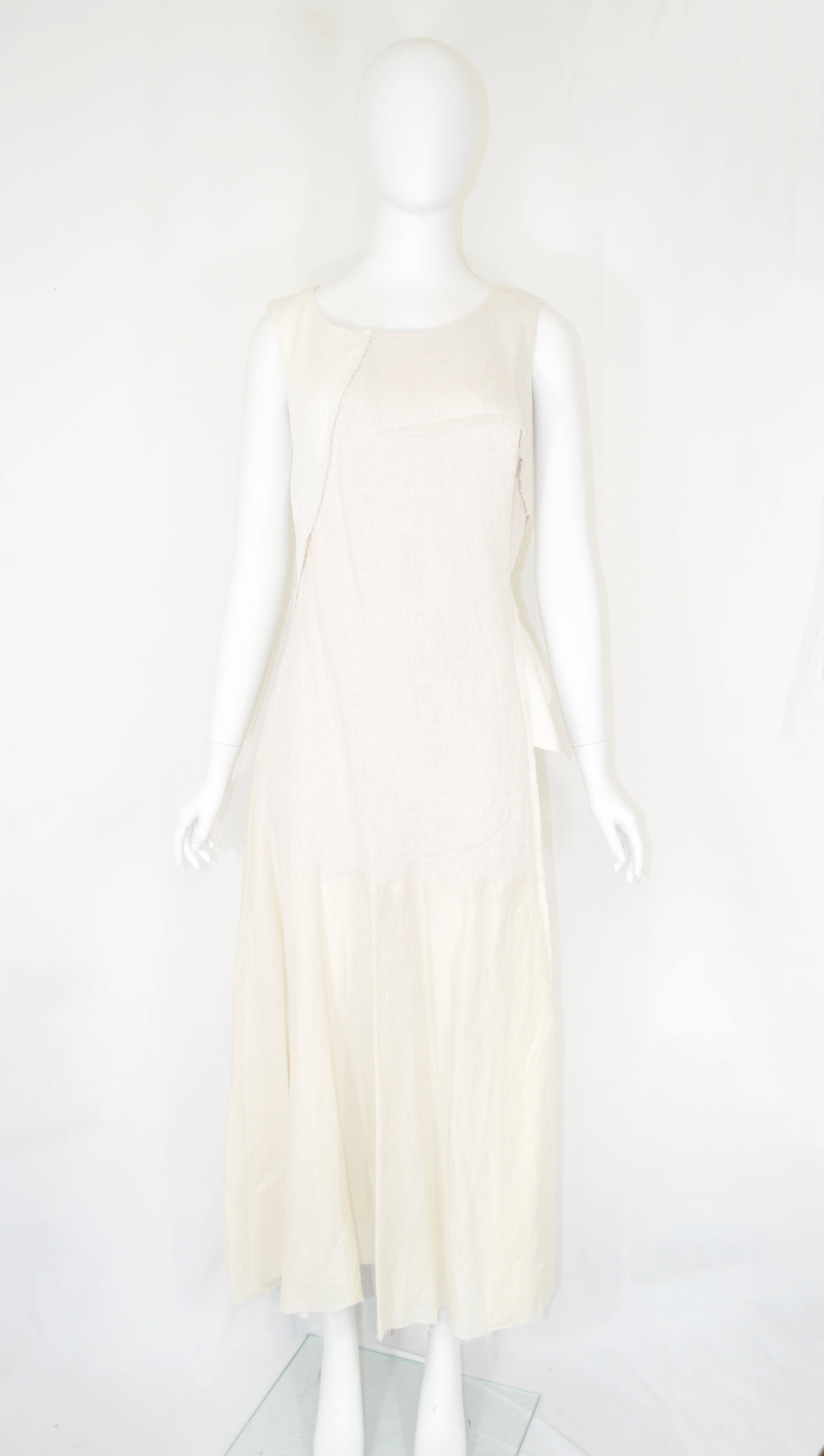 YOHJI YAMAMOTO SS 2009 Linen Patchwork Dress