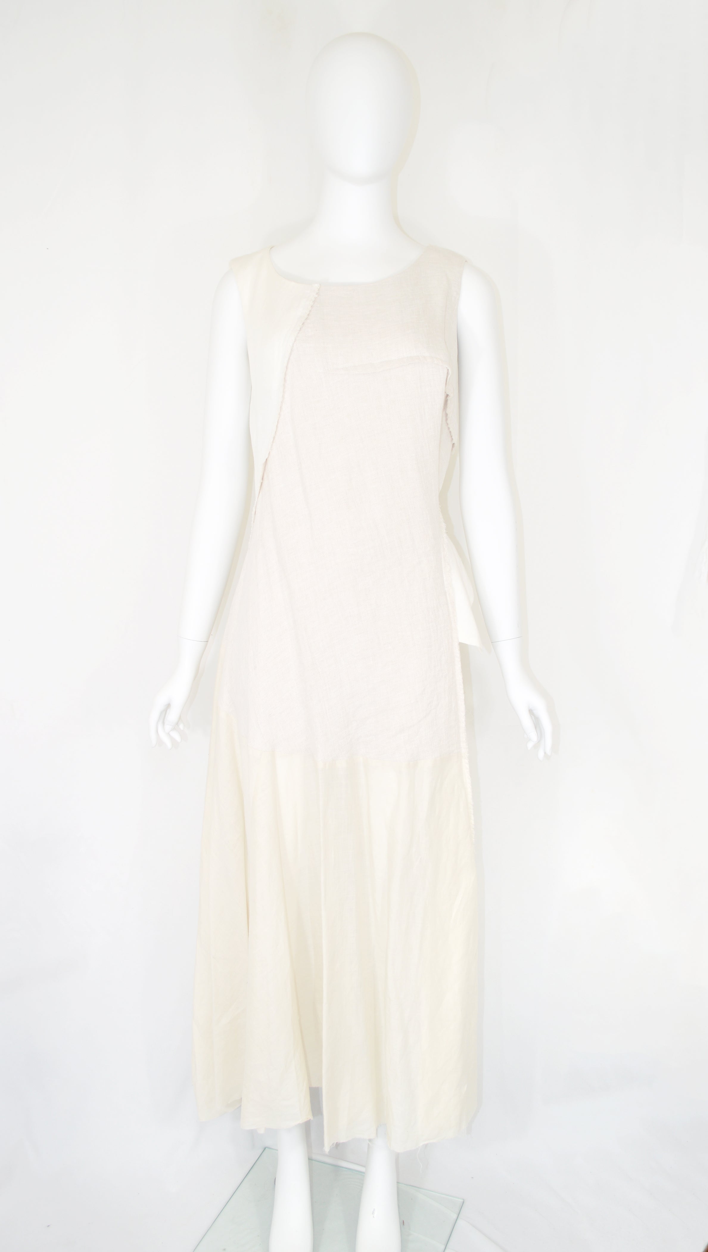 YOHJI YAMAMOTO SS 2009 Linen Patchwork Dress