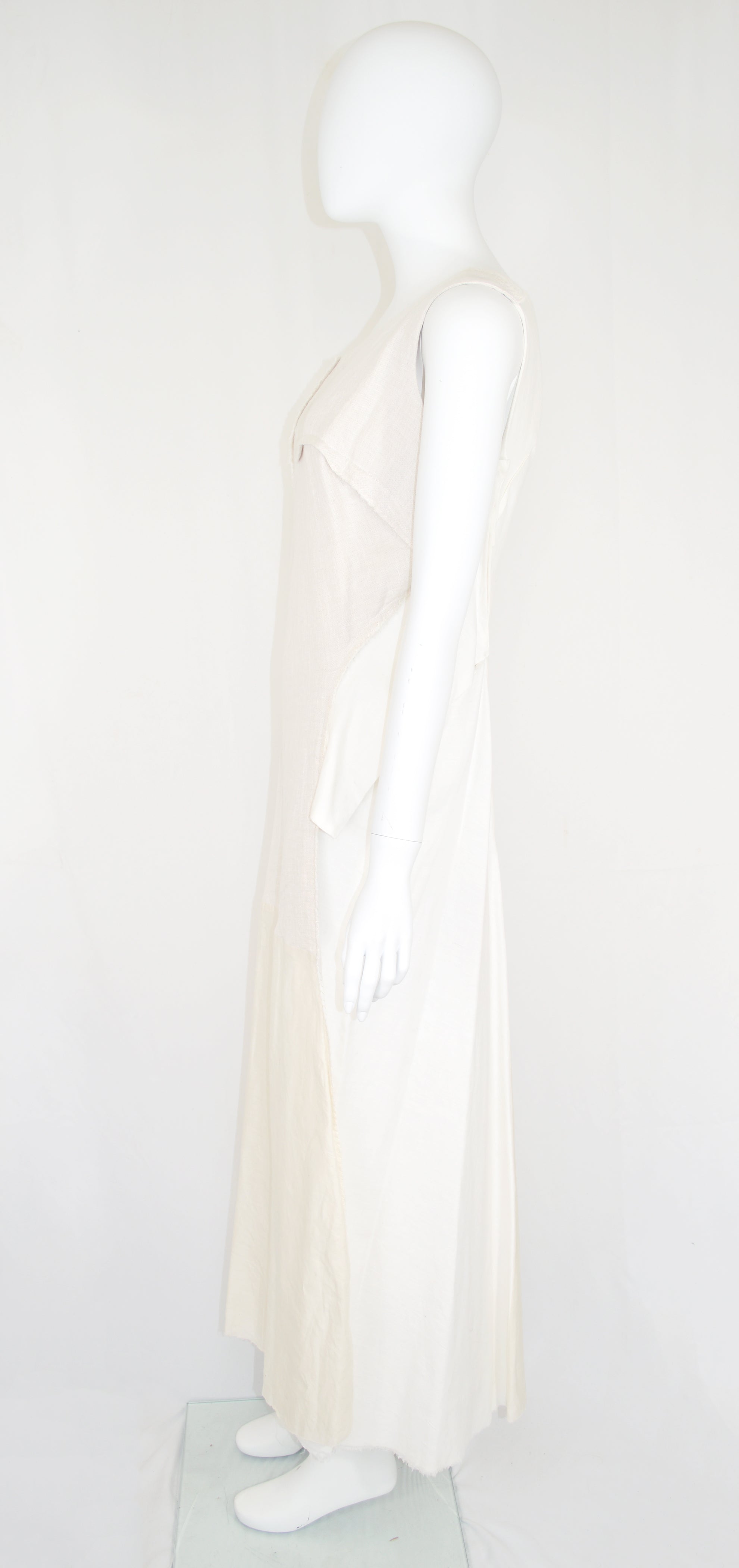 YOHJI YAMAMOTO SS 2009 Linen Patchwork Dress