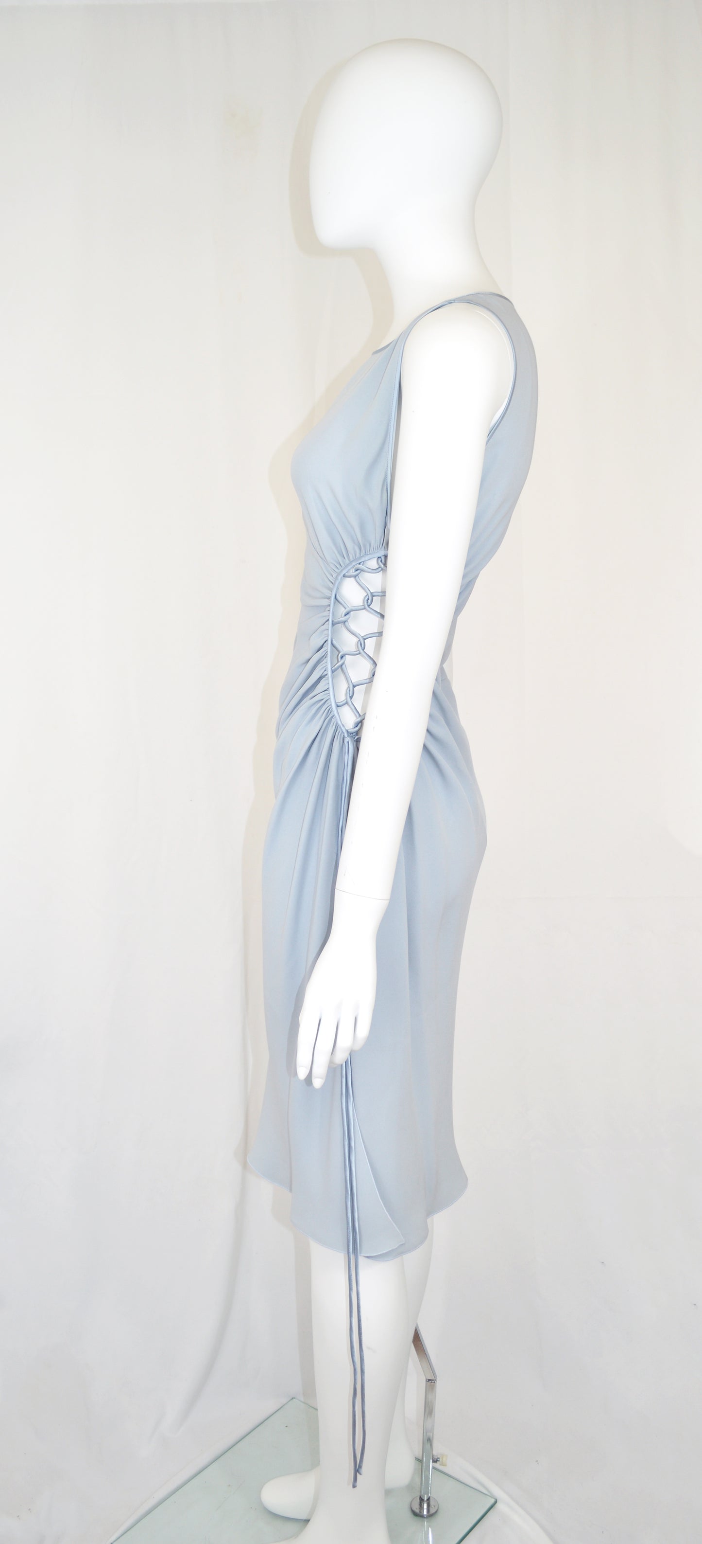 Valentino SS 2004 Lattice Silk Dress