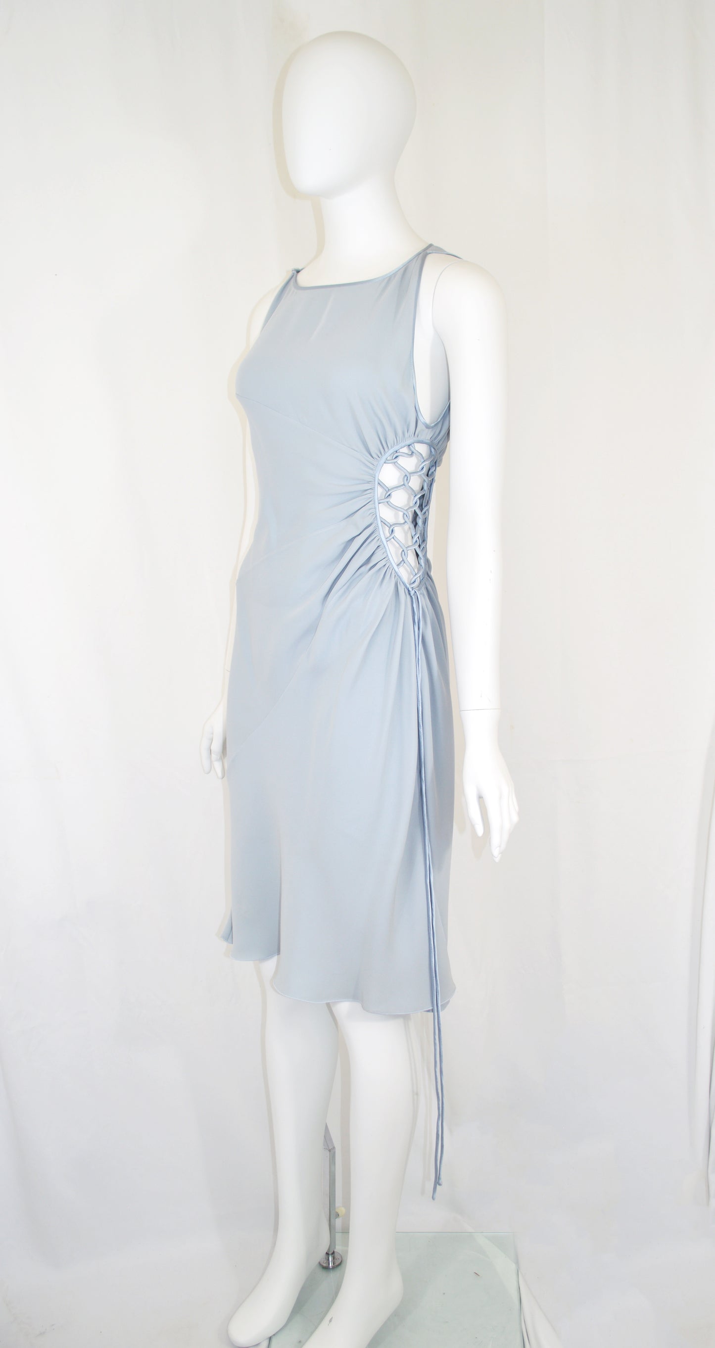 Valentino SS 2004 Lattice Silk Dress