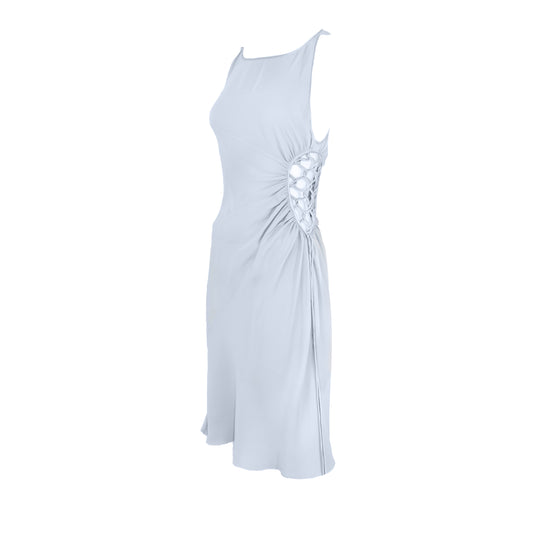 Valentino SS 2004 Lattice Silk Dress