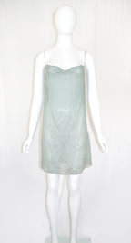 Martine Sitbon 1997 Chiffon Embellished Dress
