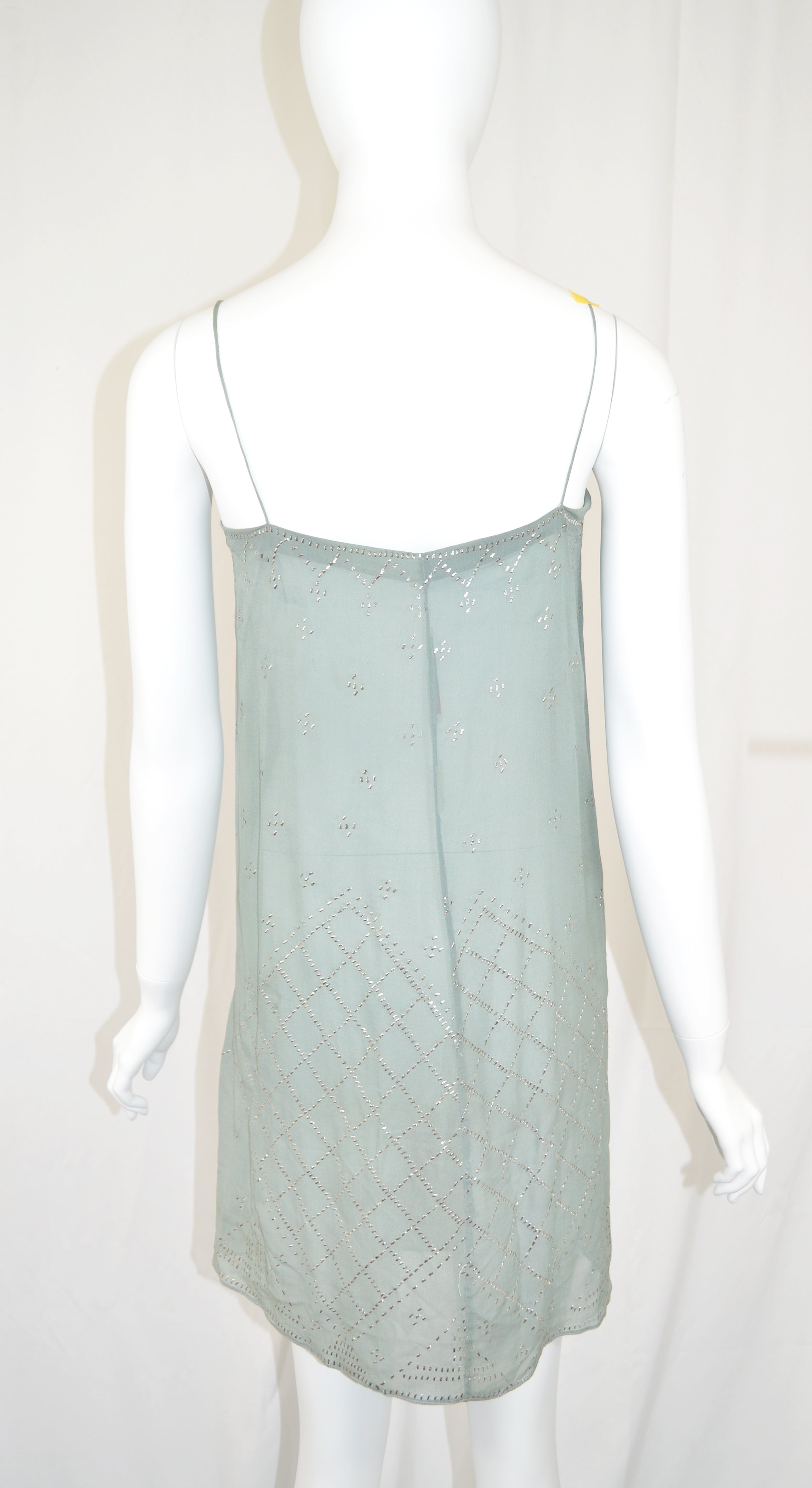 Martine Sitbon 1997 Chiffon Embellished Dress