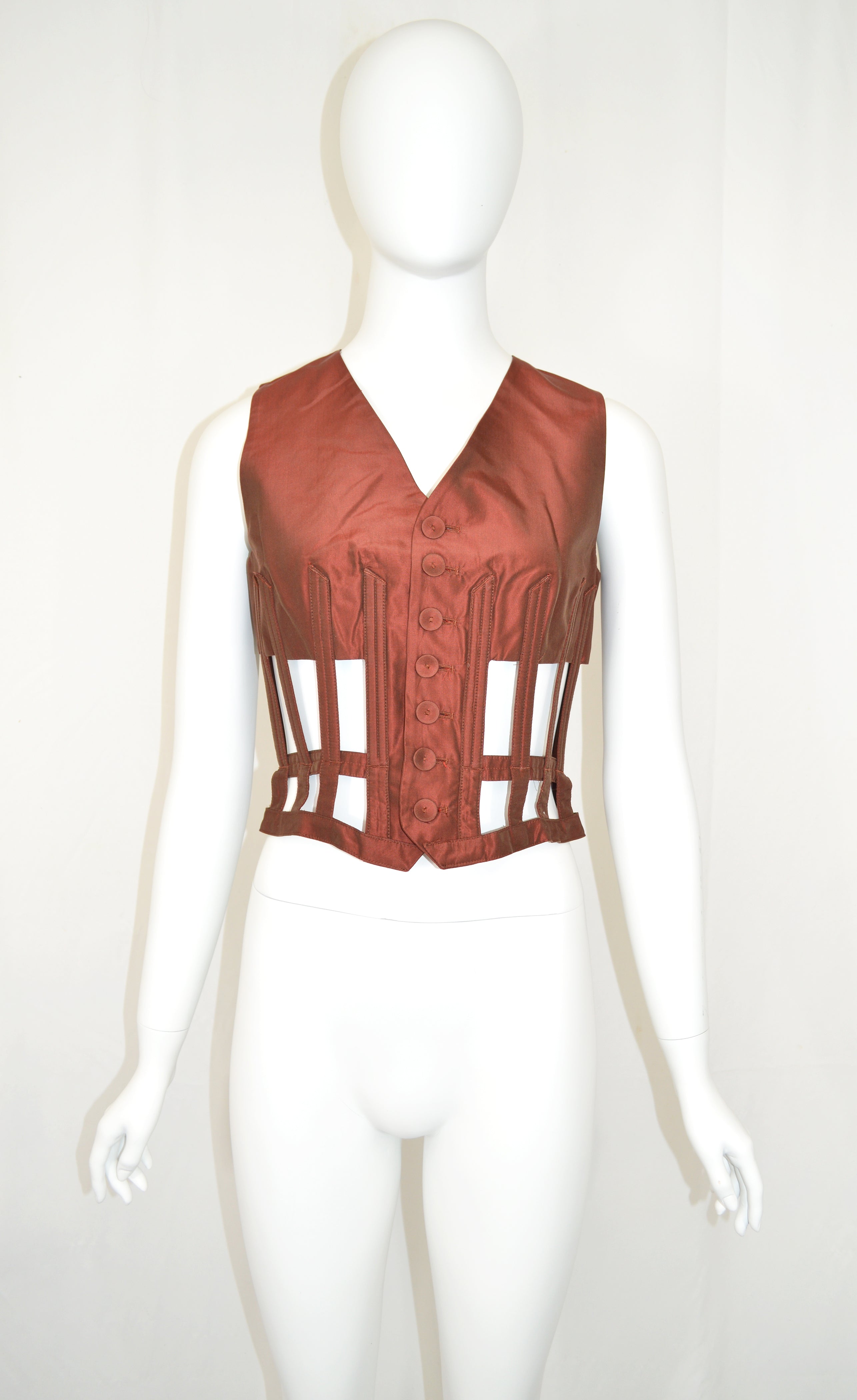 JEAN PAUL GAULTIER SS 1989 Cage Corset Waistcoat Vest