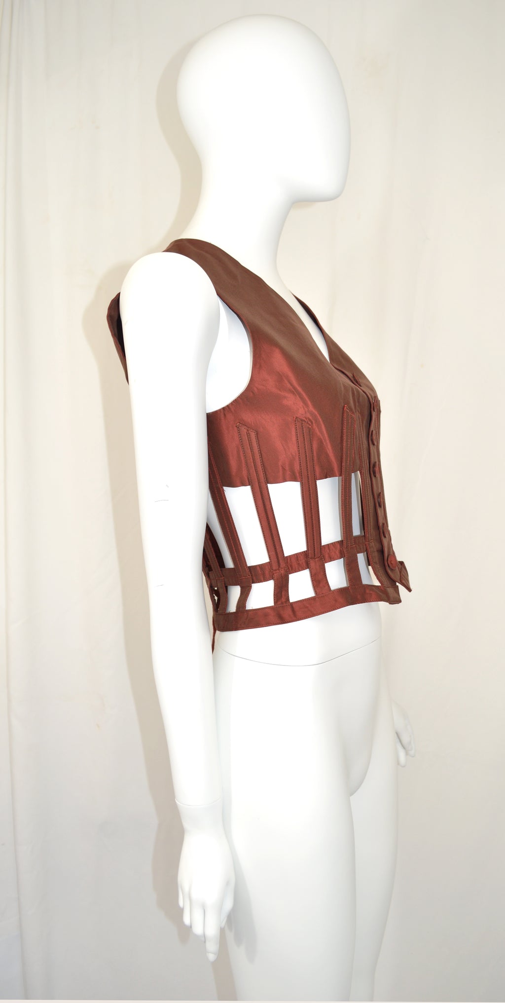 JEAN PAUL GAULTIER SS 1989 Cage Corset Waistcoat Vest