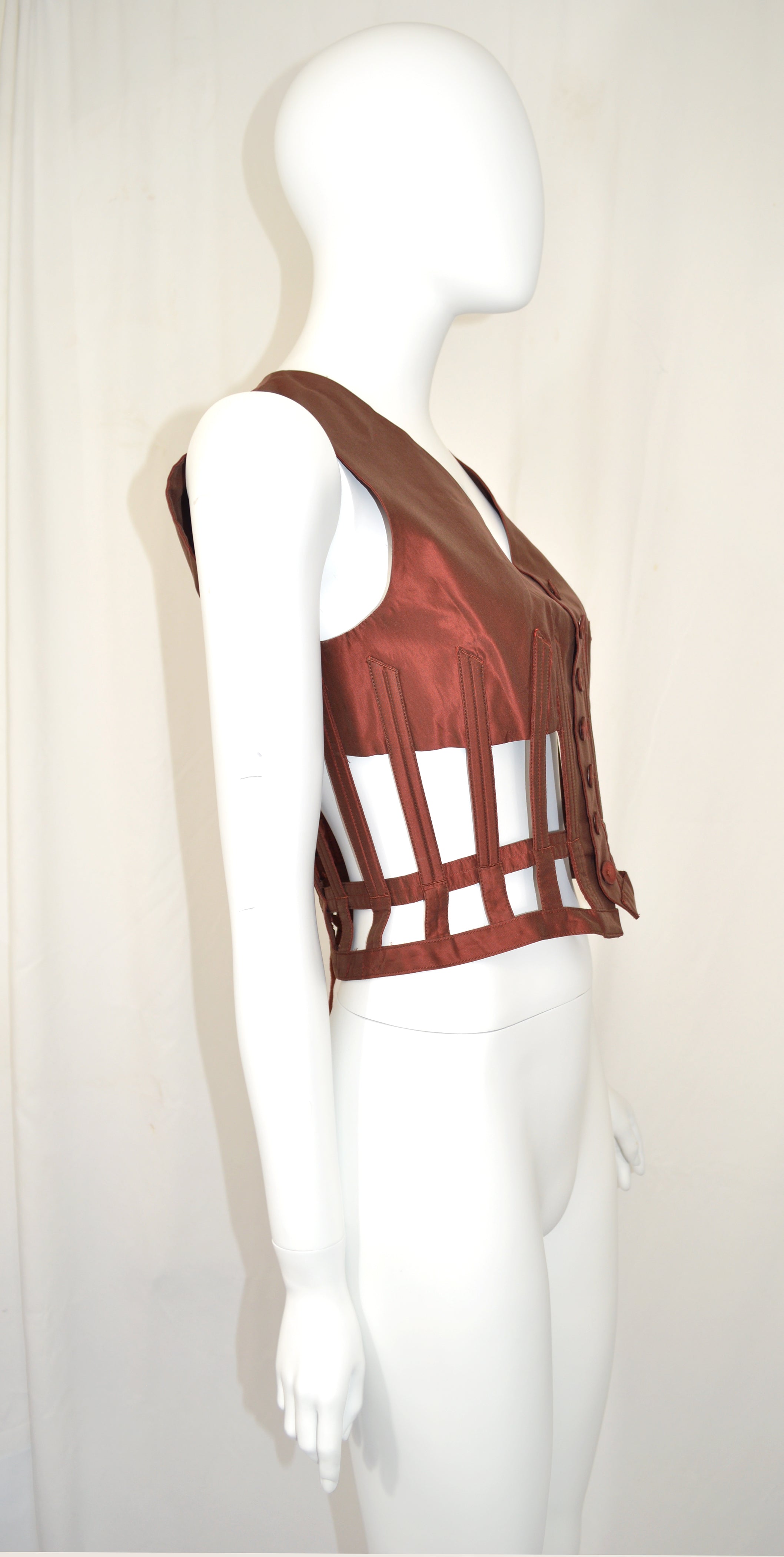JEAN PAUL GAULTIER SS 1989 Cage Corset Waistcoat Vest