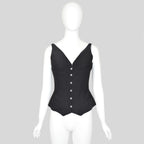 Jean Paul Gaultier Waistcoat Corset w Floral Damask Back