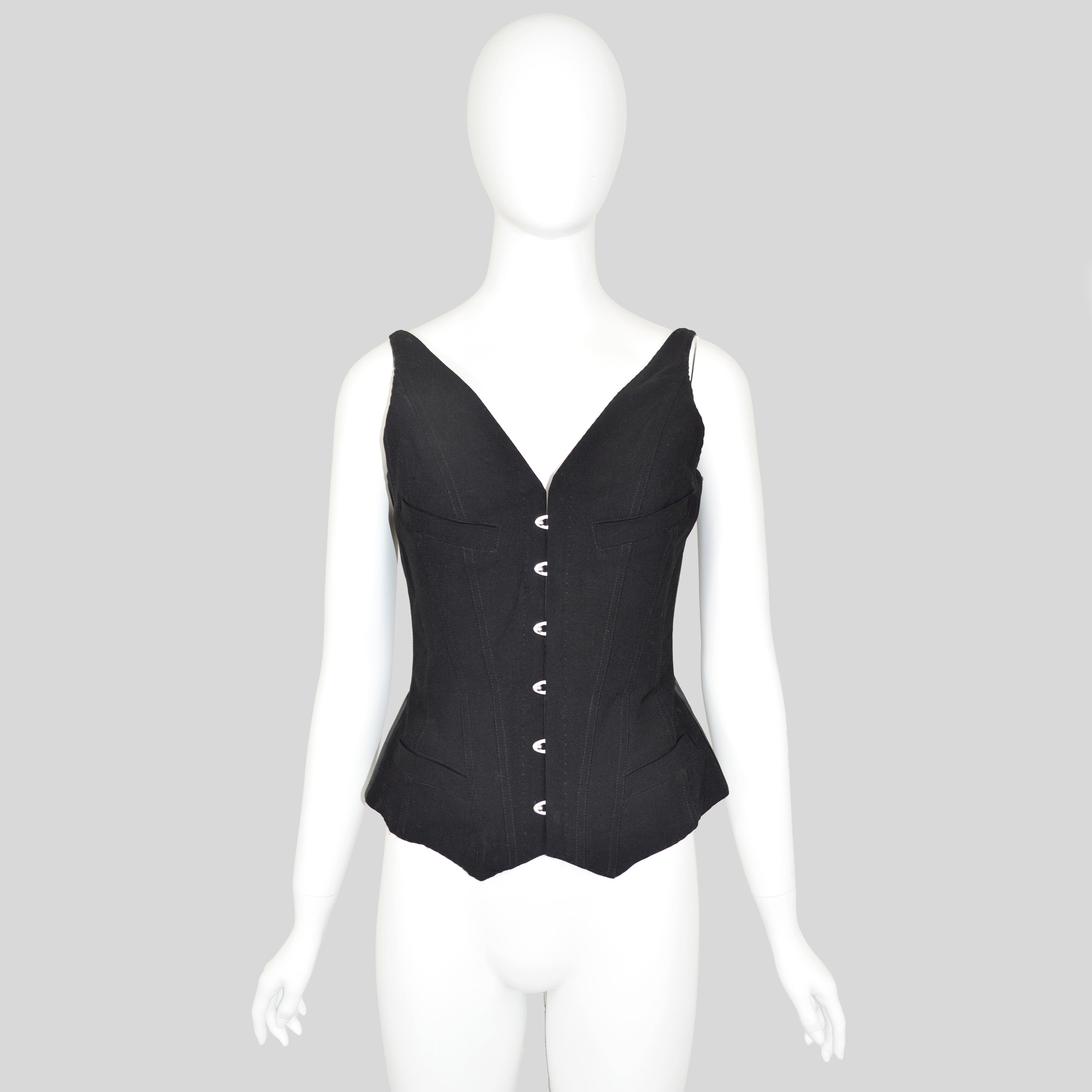 Jean Paul Gaultier Waistcoat Corset w Floral Damask Back