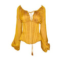 JEAN PAUL GAULTIER SS 2008 Silk Corset Blouse