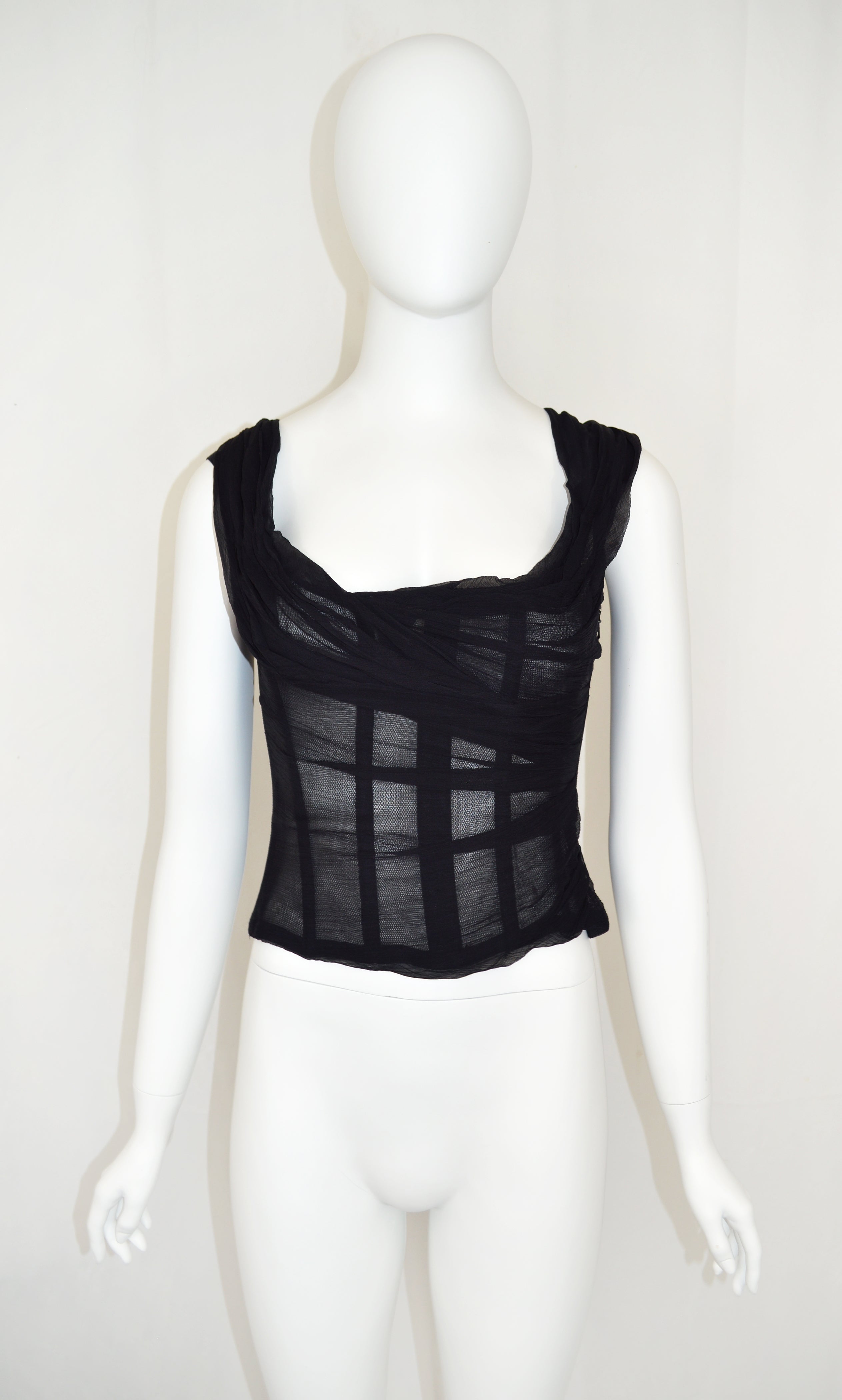 DOLCE & GABBANA Early 2000s CHIFFON BUSTIER