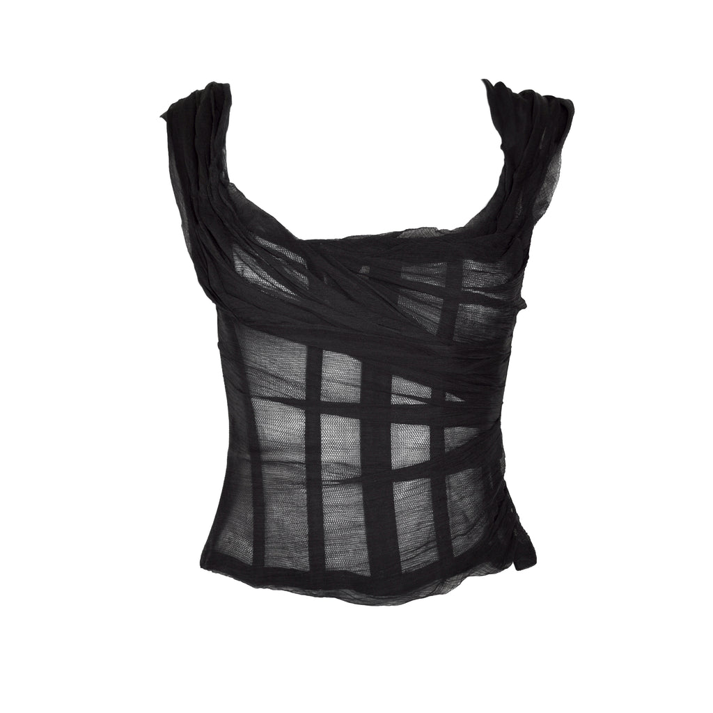 DOLCE & GABBANA Early 2000s CHIFFON BUSTIER