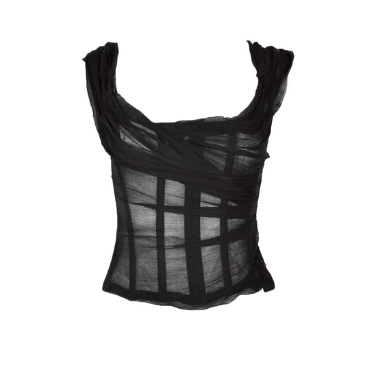 DOLCE & GABBANA Early 2000s CHIFFON BUSTIER