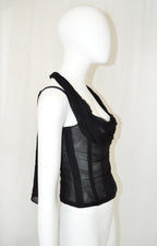 DOLCE & GABBANA Early 2000s CHIFFON BUSTIER