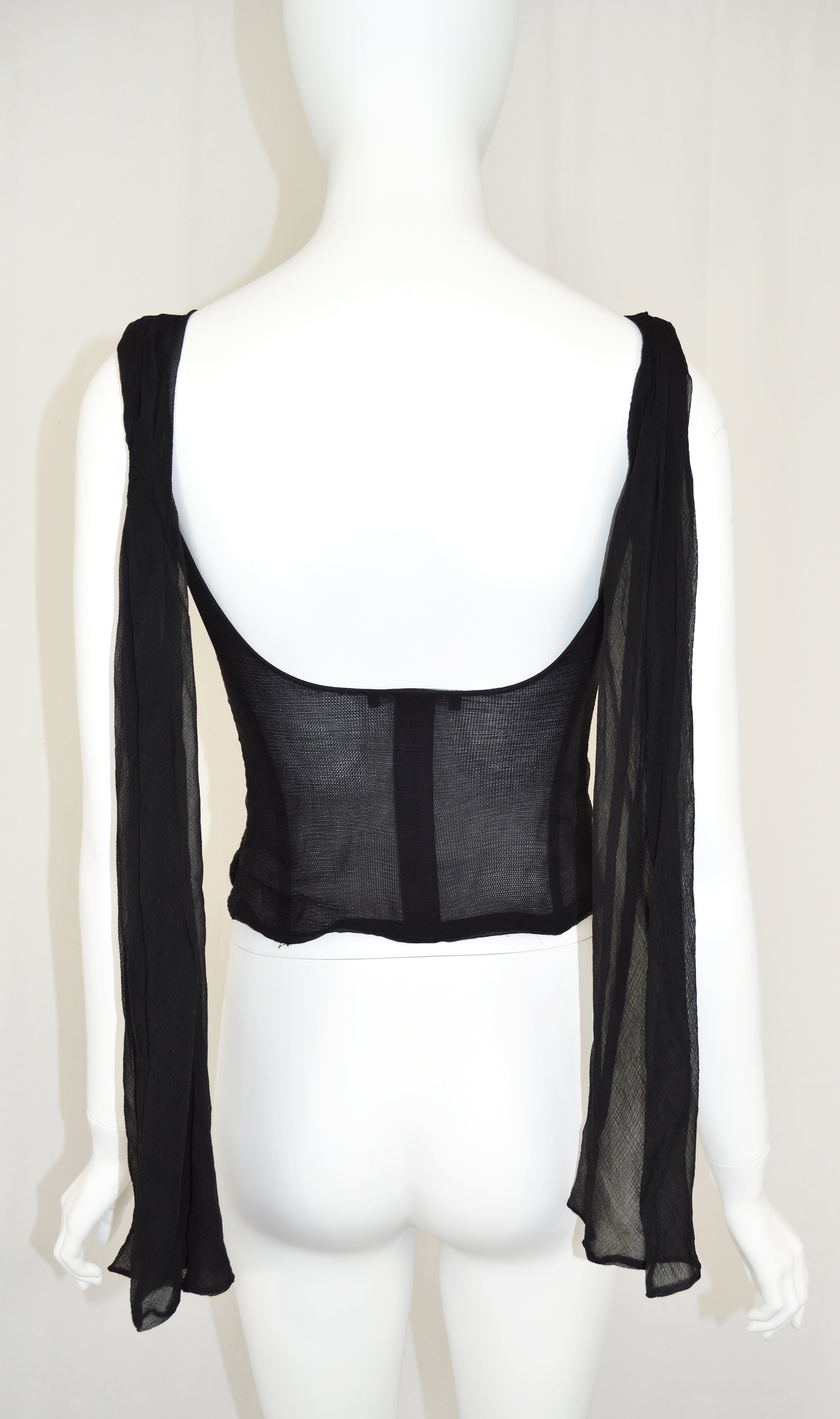 DOLCE & GABBANA Early 2000s CHIFFON BUSTIER