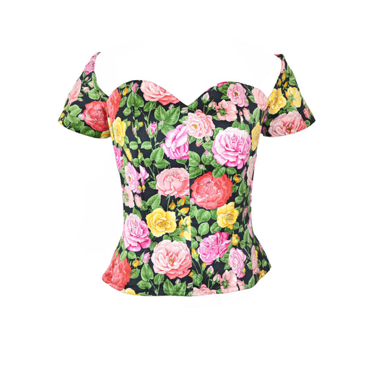 YVES SAINT LAURENT 1992 FLORAL BLOUSE (Reserved)