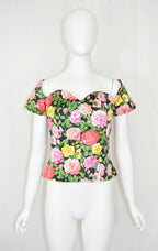 YVES SAINT LAURENT 1992 FLORAL BLOUSE