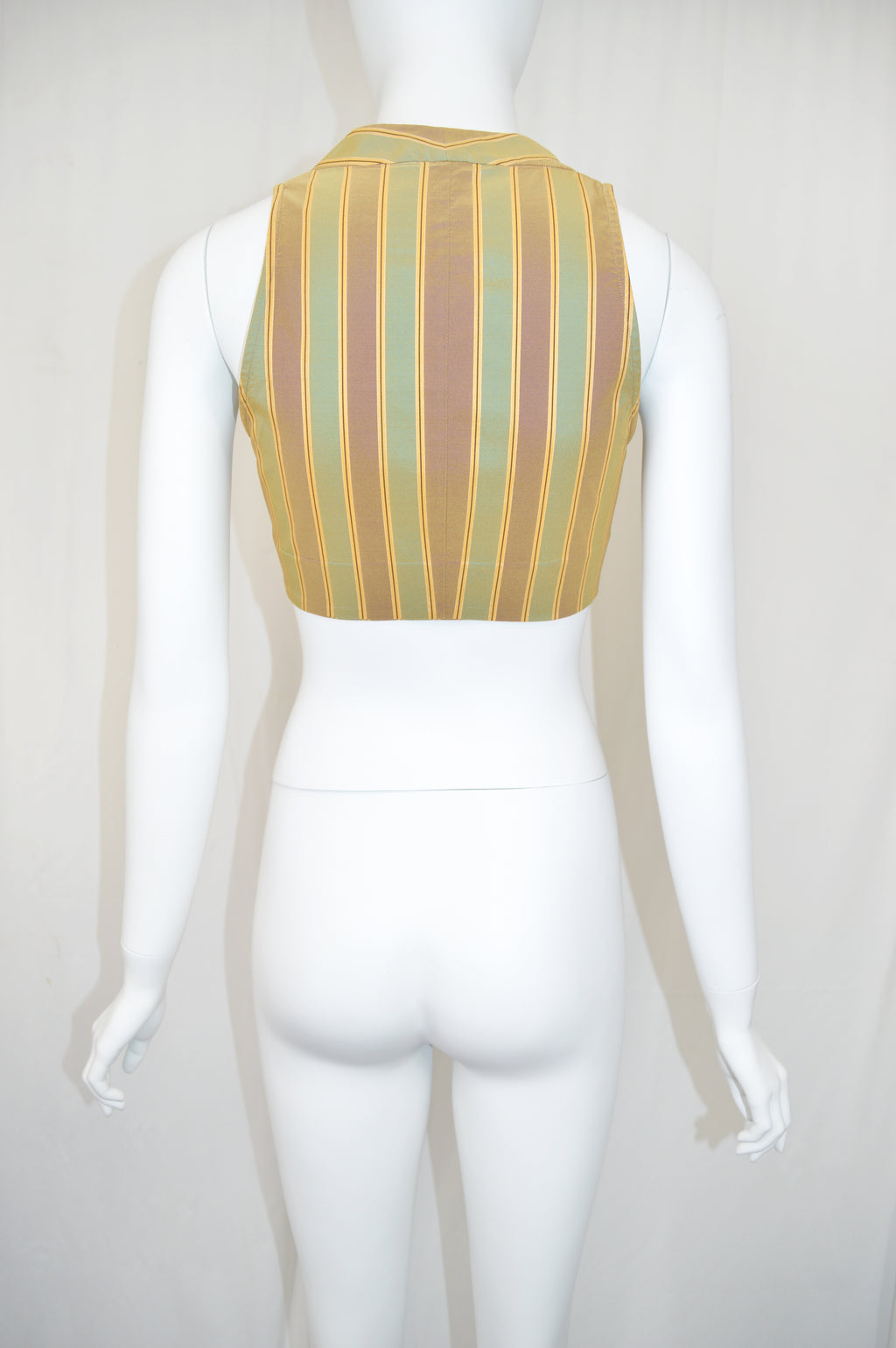 Romeo Gigli 1990s Iridescent Crop Vest