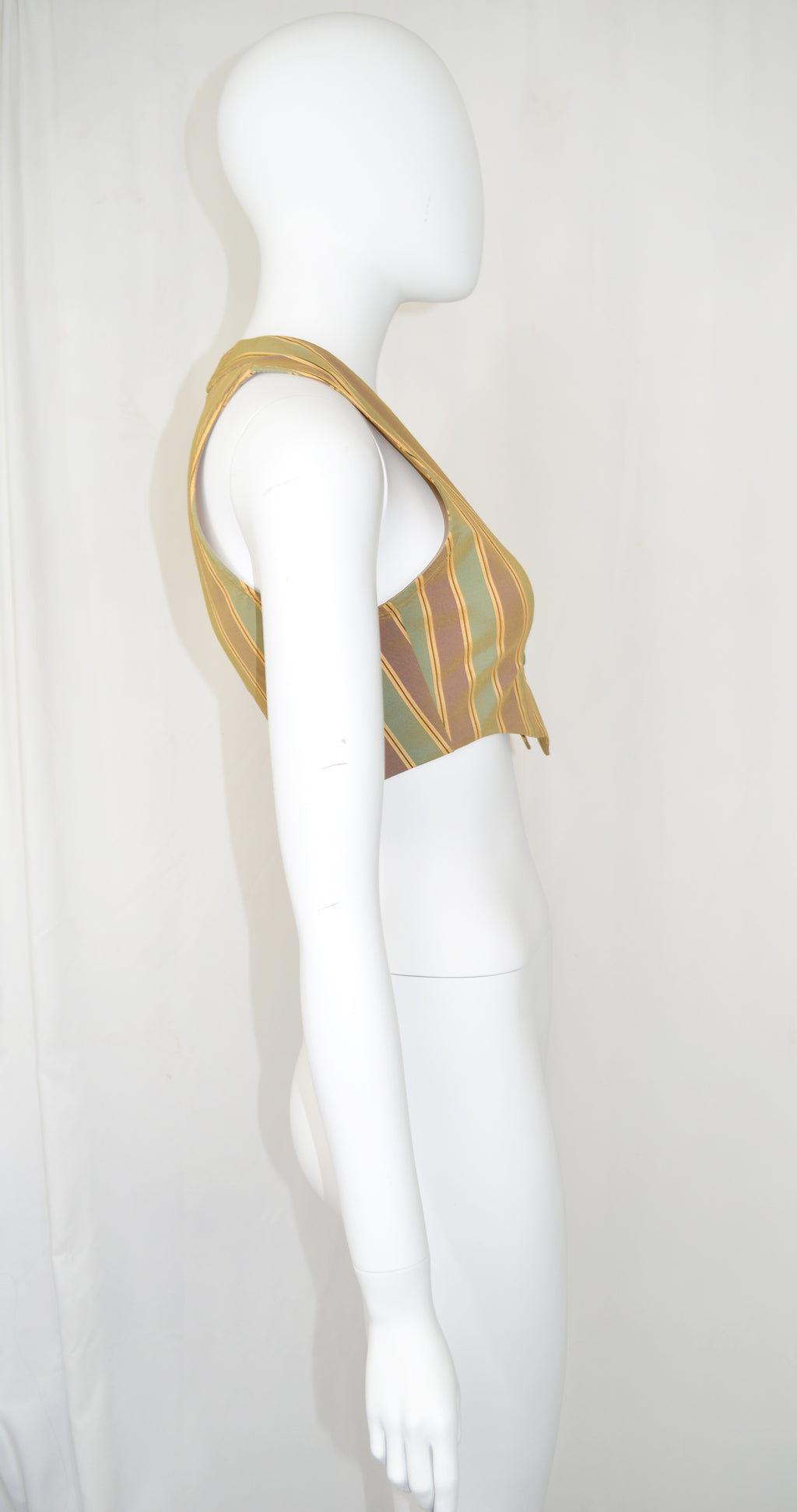 Romeo Gigli 1990s Iridescent Crop Vest