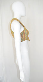 Romeo Gigli 1990s Iridescent Crop Vest