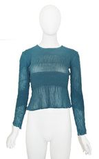 Yoshiki Hishinuma Blue Pleated Top