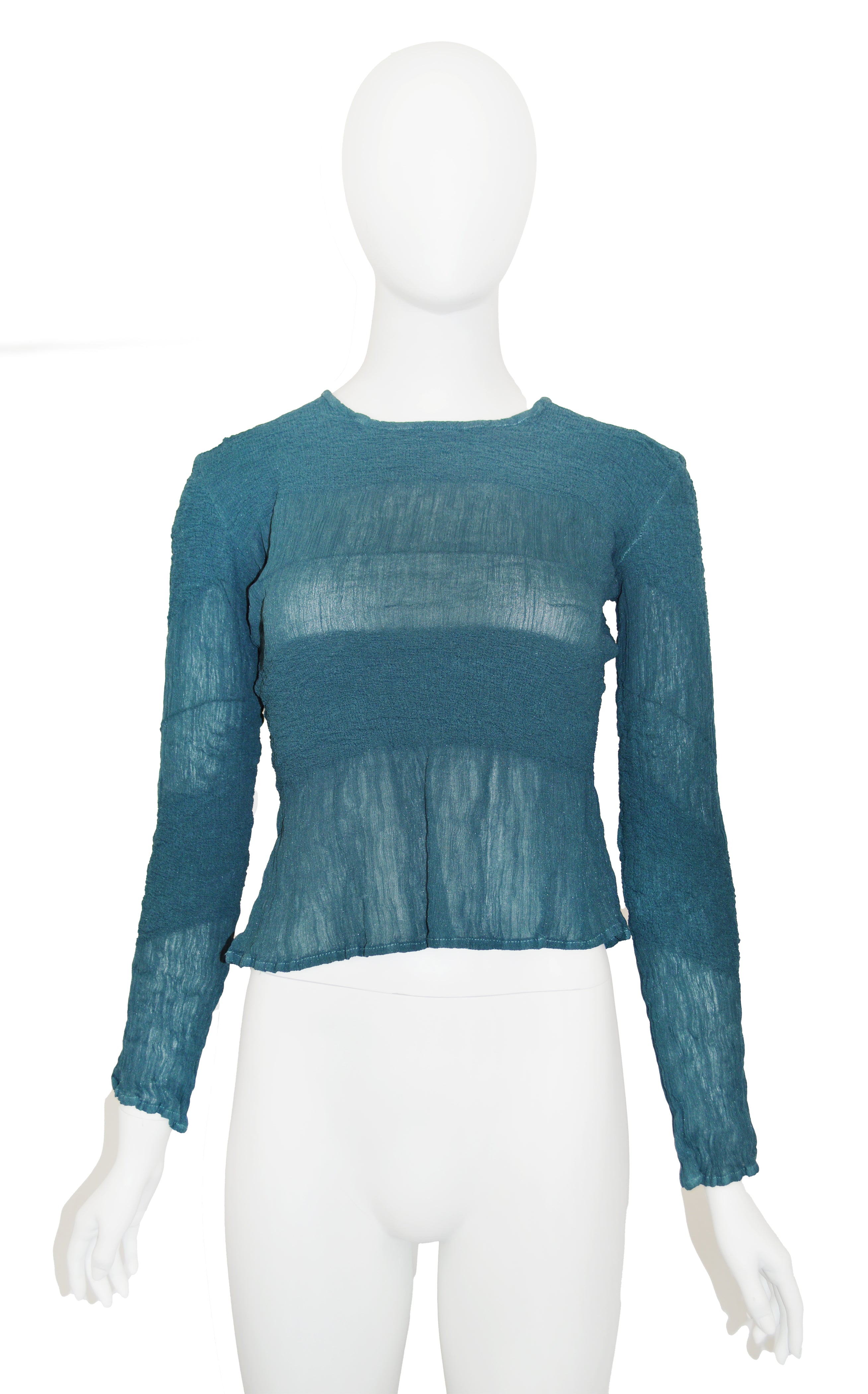 Yoshiki Hishinuma Blue Pleated Top
