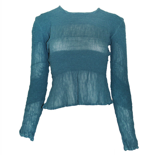 Yoshiki Hishinuma Blue Pleated Top