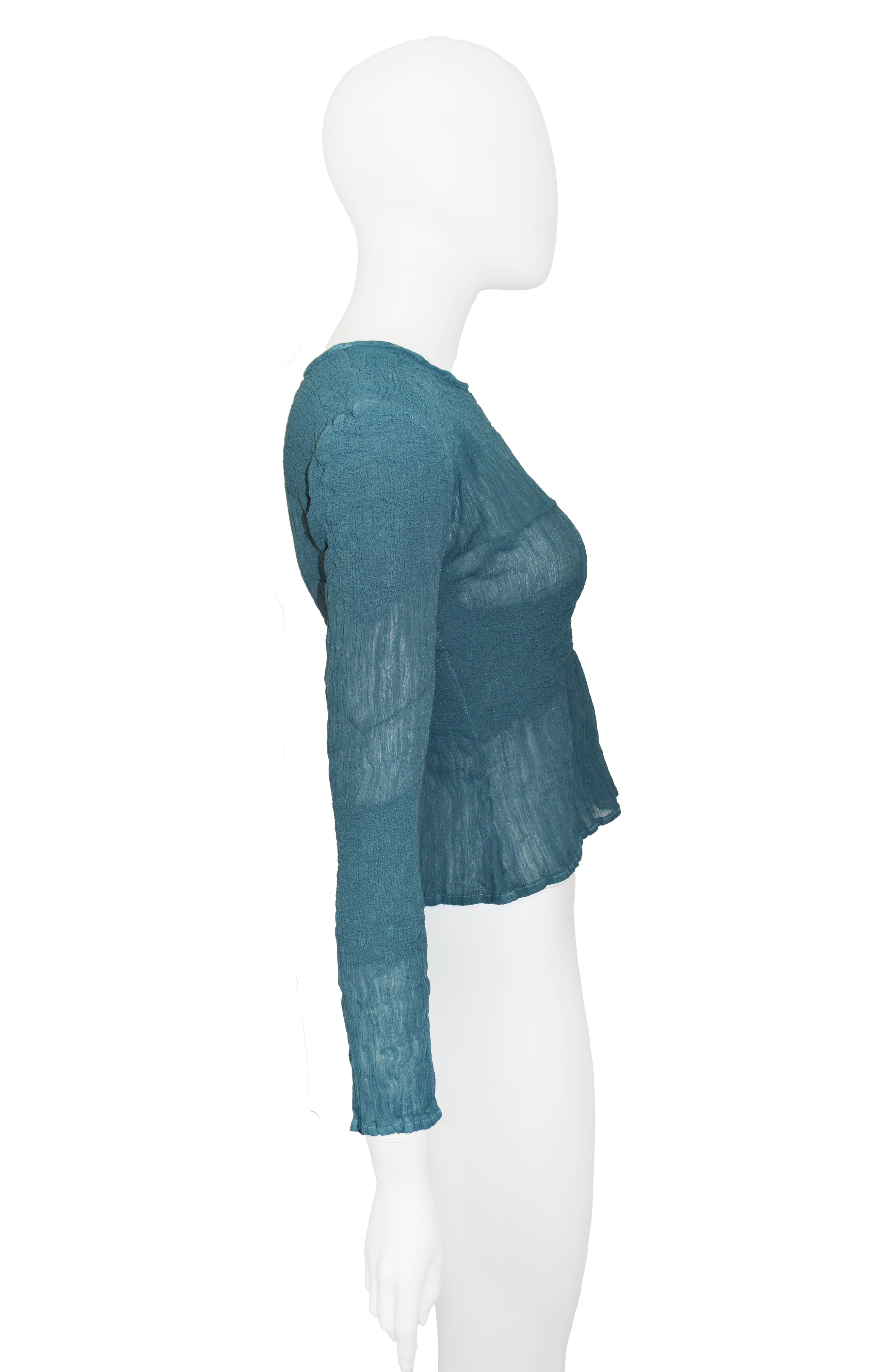 Yoshiki Hishinuma Blue Pleated Top