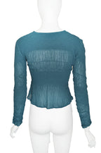 Yoshiki Hishinuma Blue Pleated Top