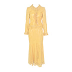 Oscar de la Renta SS 2001 Leather Skirt Set