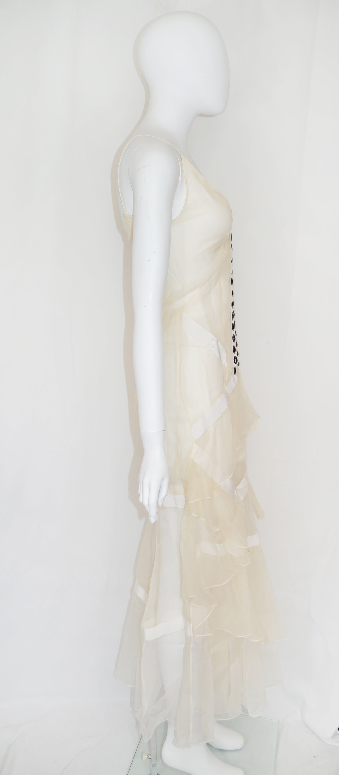 Olivier Theyskens FW 2018 Organza Tiered Dress