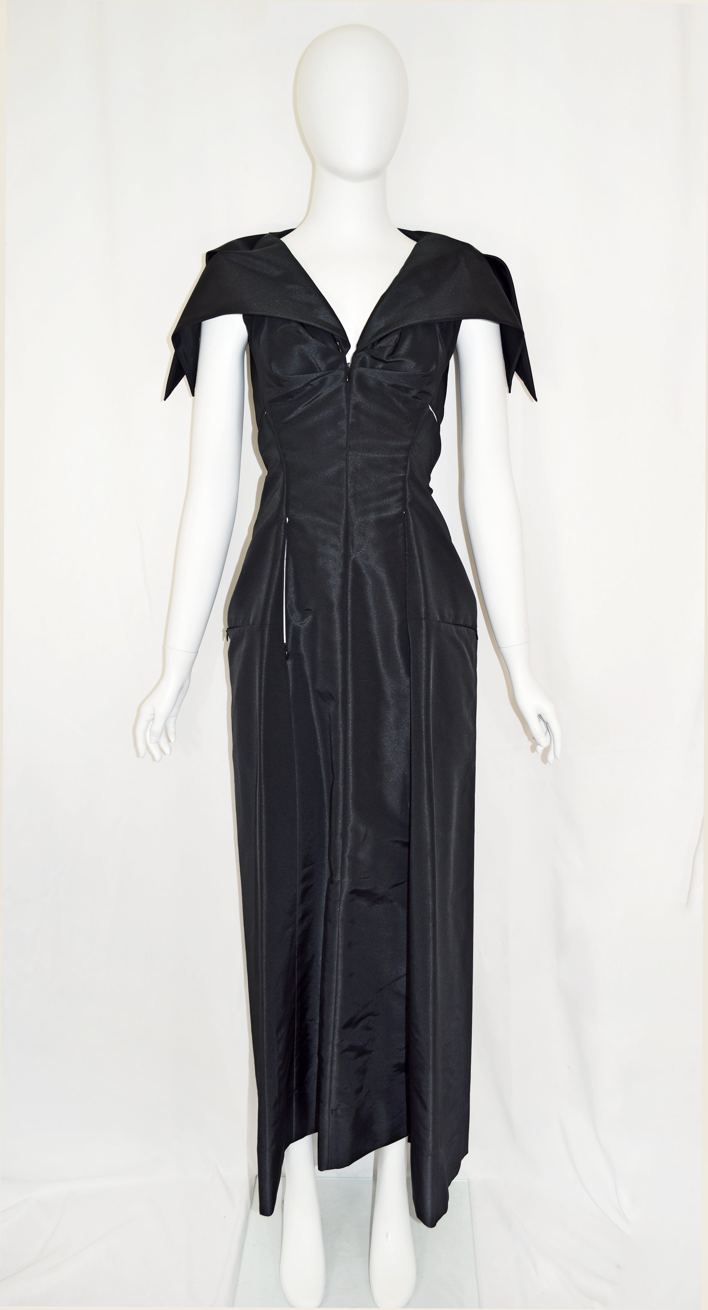 Yohji Yamamoto 1997 Taffeta Zipper Dress