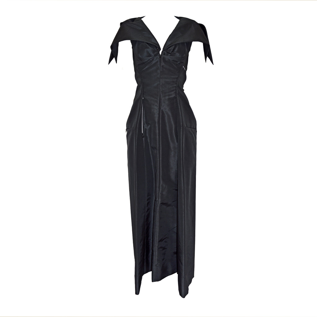 Yohji Yamamoto 1997 Taffeta Zipper Dress