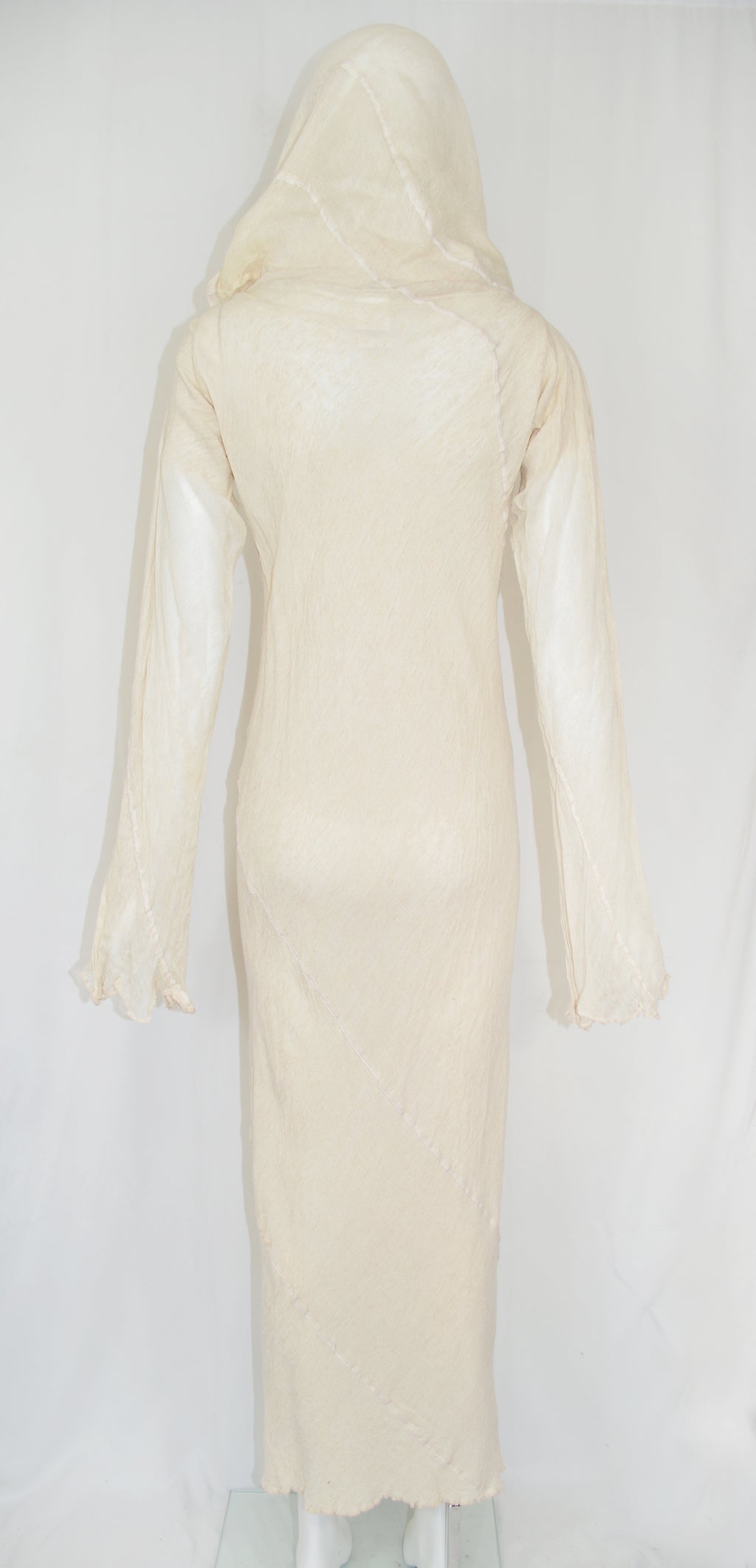 Issey Miyake 1998 Linen Dress with Hood