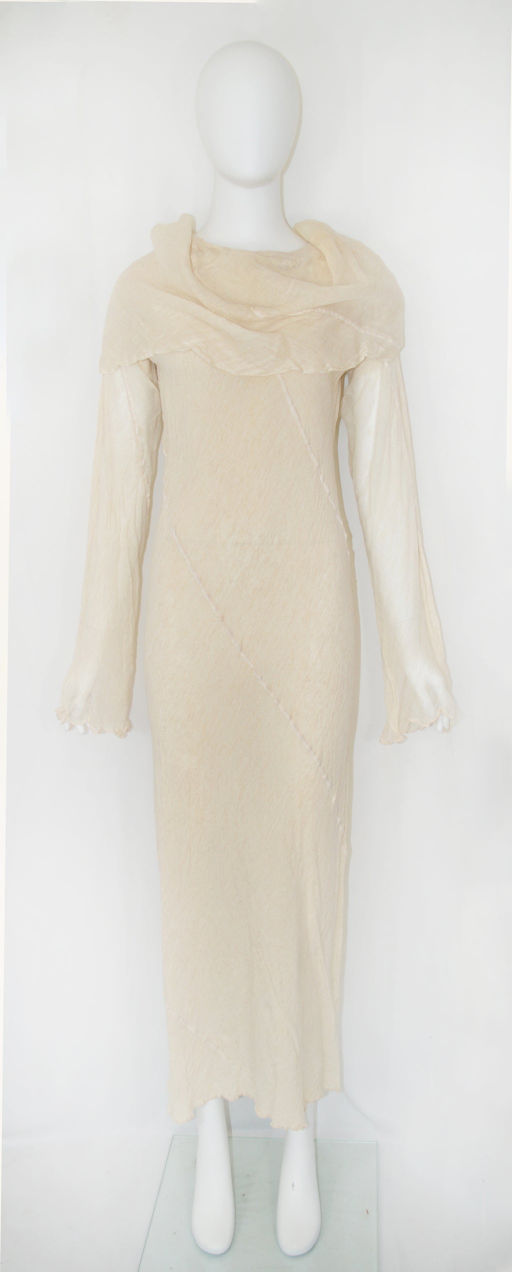 Issey Miyake 1998 Linen Dress with Hood