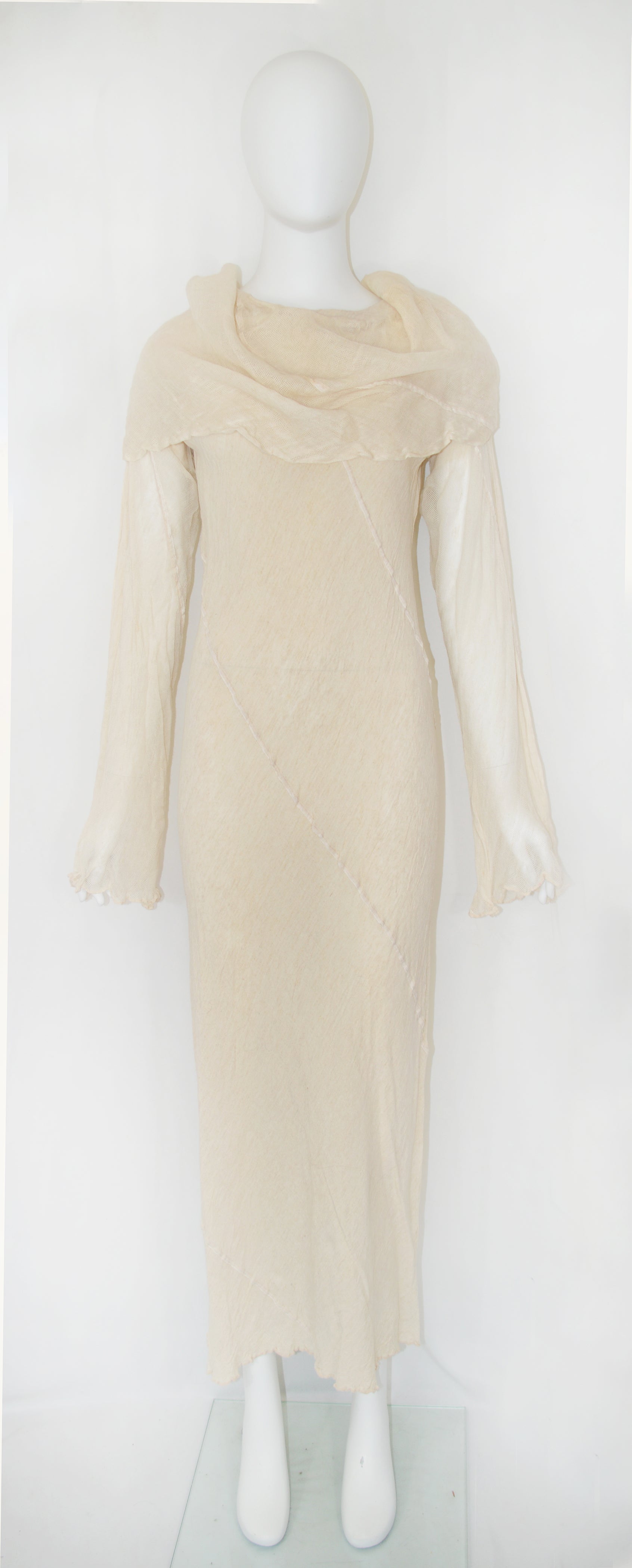 Issey Miyake 1998 Linen Dress with Hood