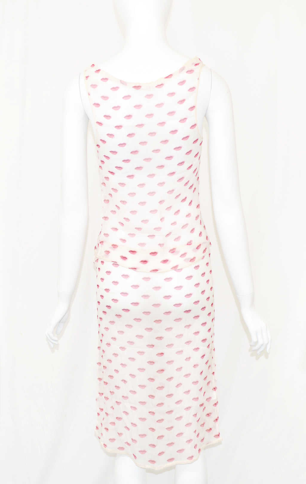 Prada 2000 lips print sheer set