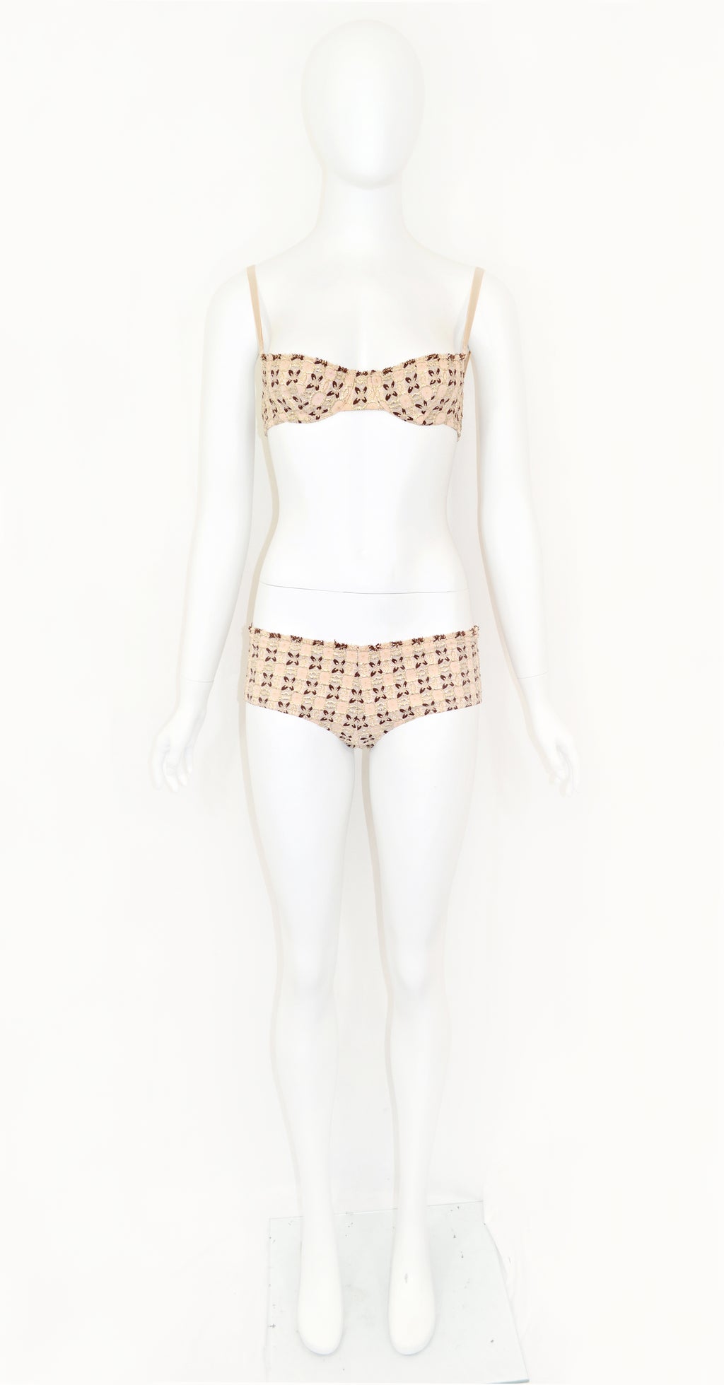 Prada 2002 metallic brocade 4 piece ensemble