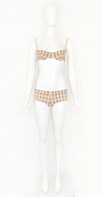 Prada 2002 metallic brocade 4 piece ensemble